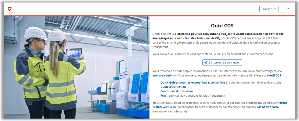 Créer un compte-se connecter au tool COS